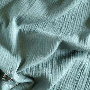 Ivy green organic cotton double gauze fabric