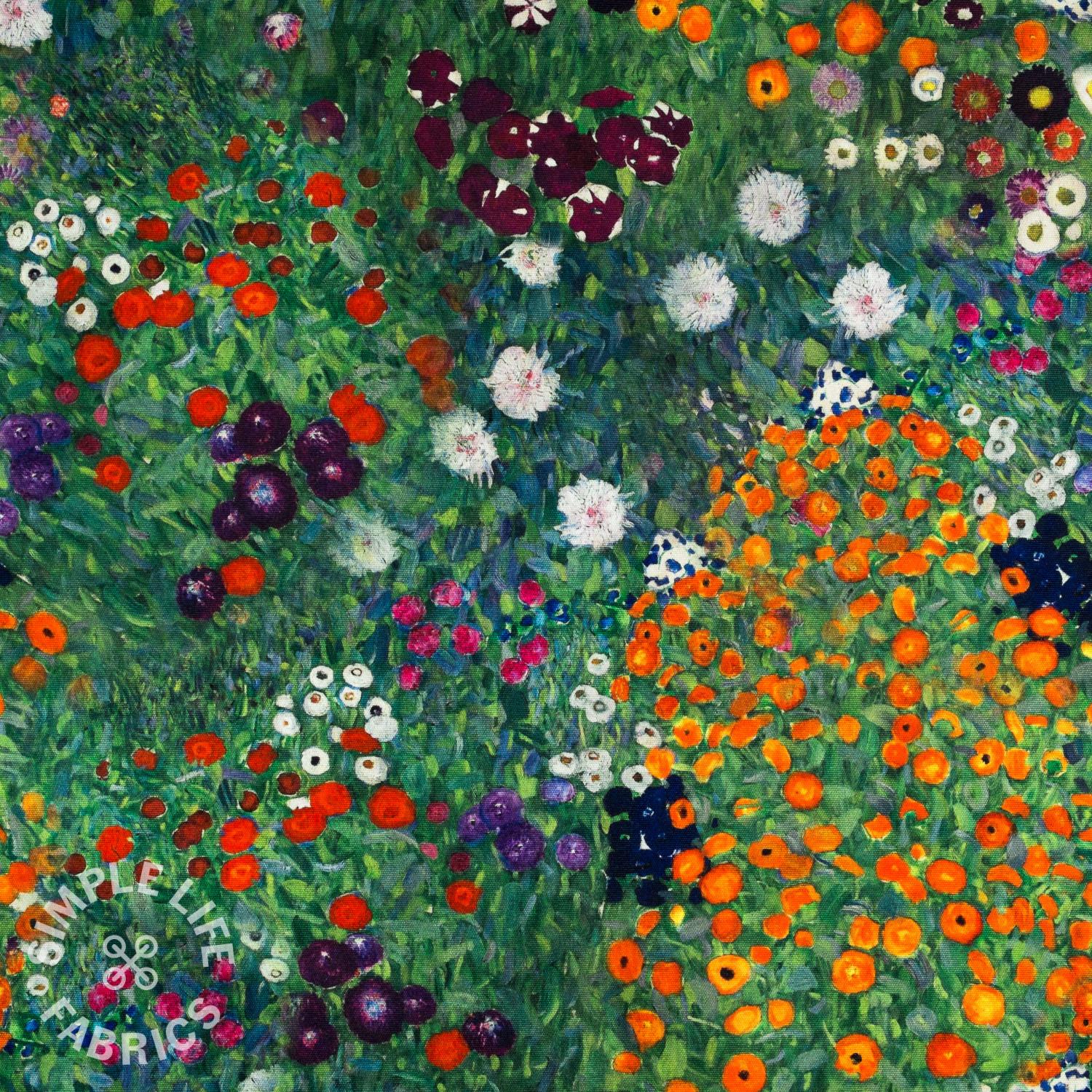 Gustav Klimt outdoors art fabric