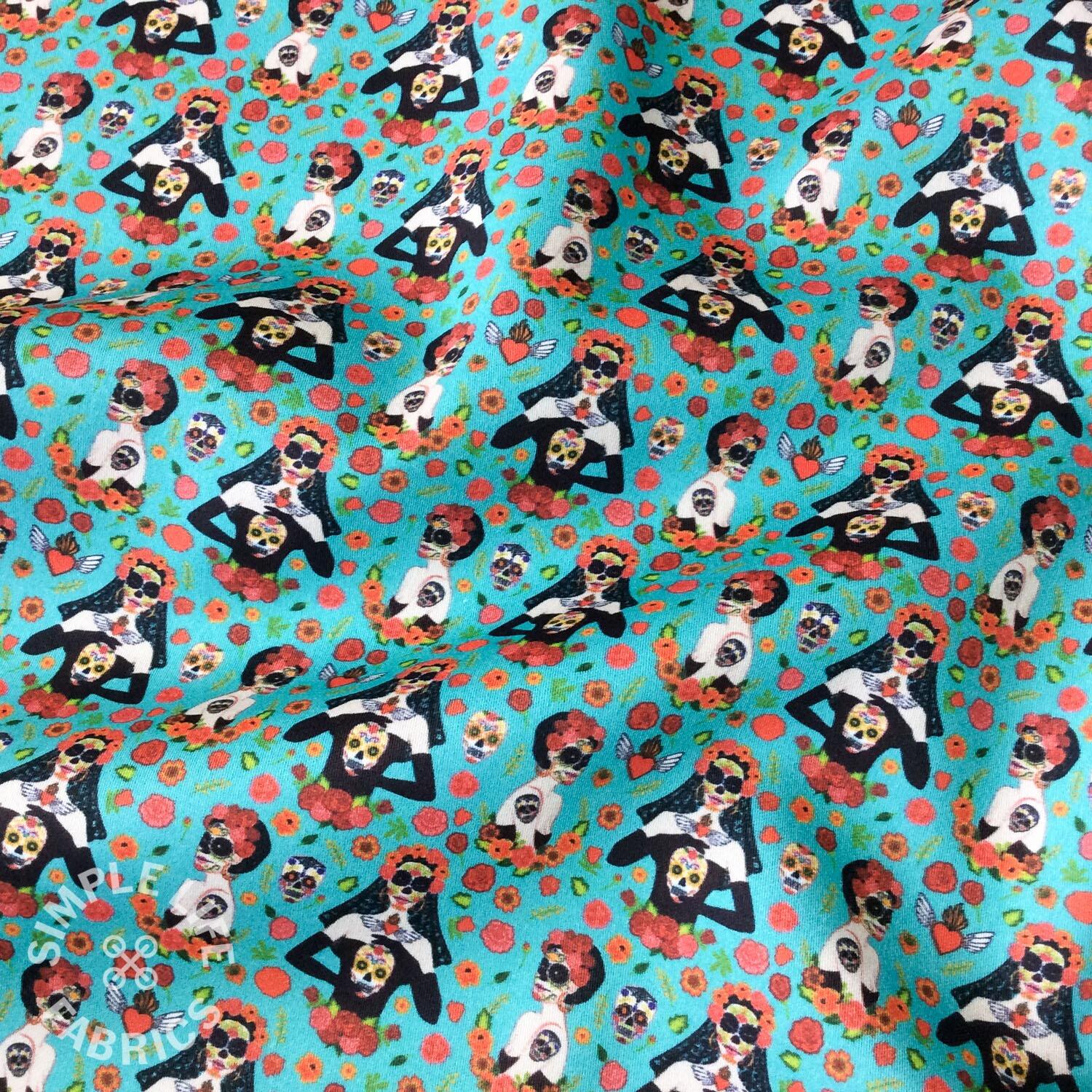 Day of The Dead frida fabric