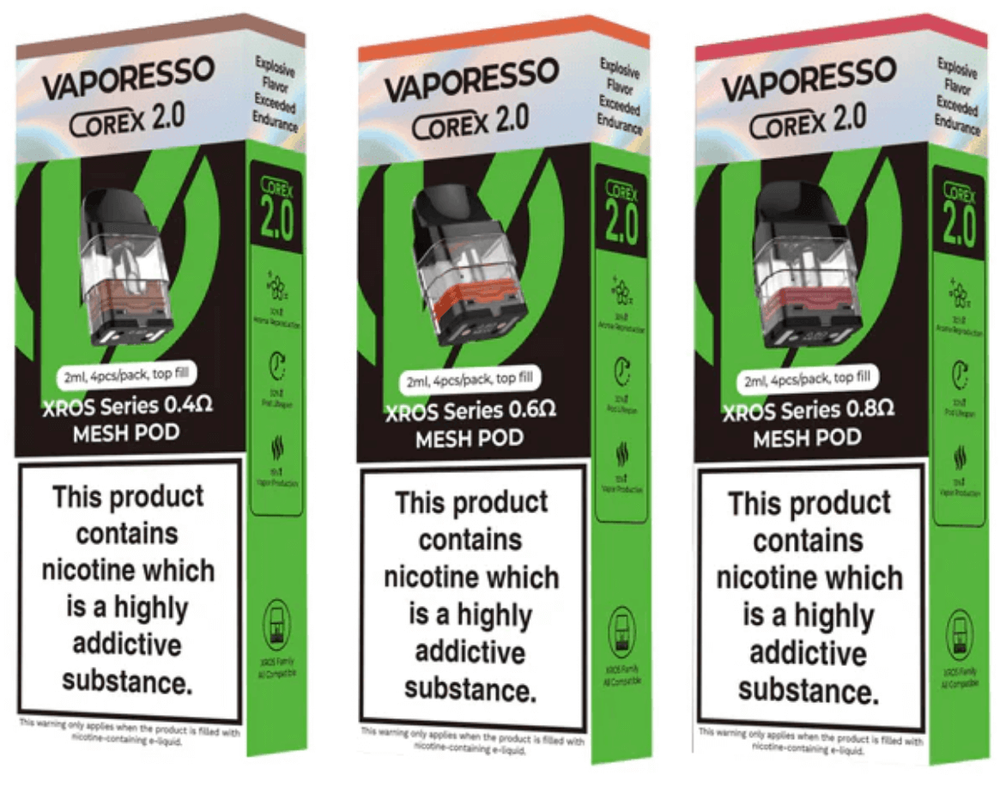 Vaporesso XROS Replacement Pods Corex 2.0 Tech Version Pack of 4