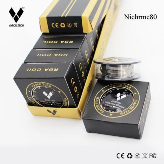 Vapor Tech Nichrome 80 Resistance Wire 30ft Spool 20g ,22g ,24g ,26g ,28g ,30g ,32g.