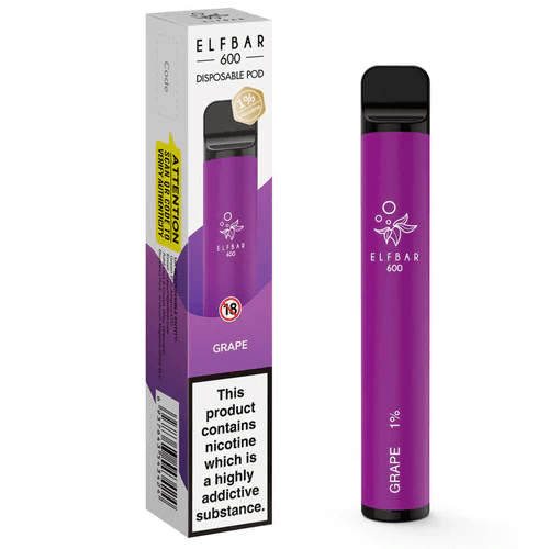Elf Bar 600 Disposable Device 1%- Grape