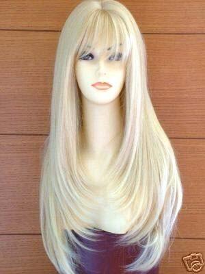 Long light blonde best sale wig