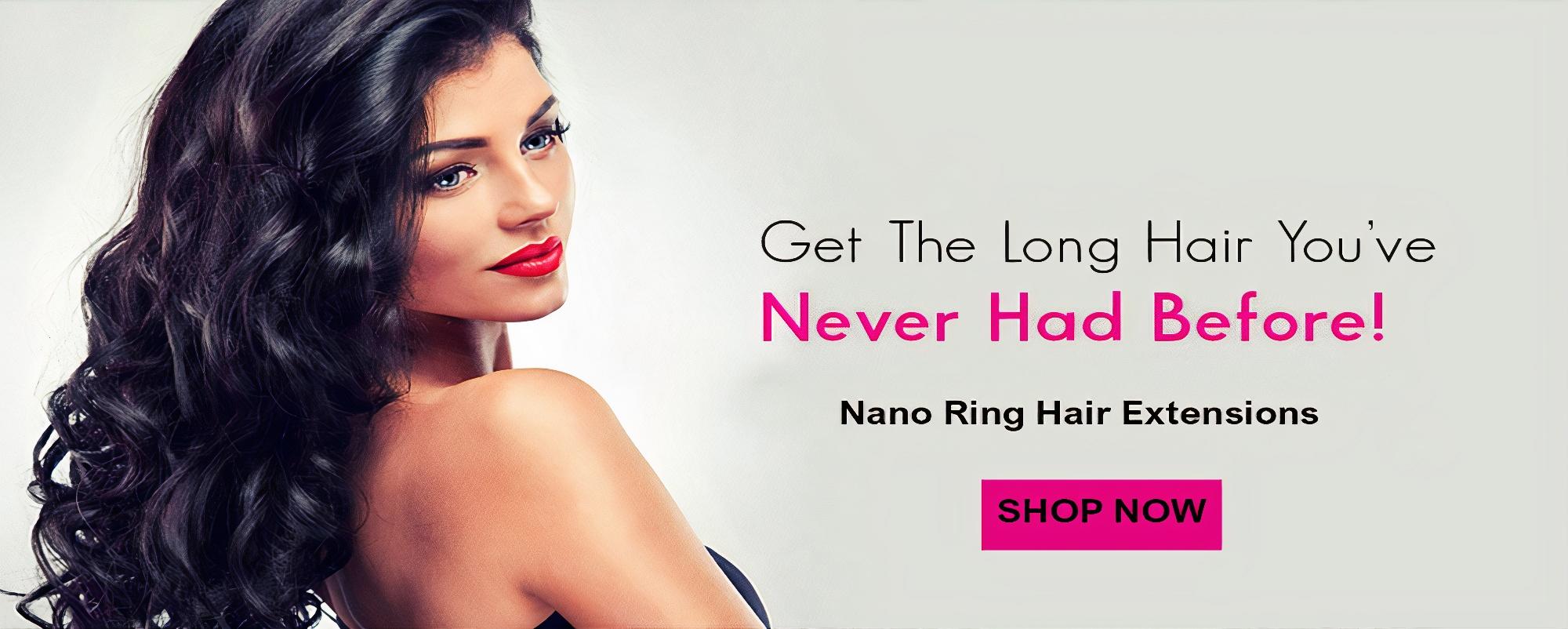 Forever Young Human Hair Extensions. Clip ins Weft Nano Rings