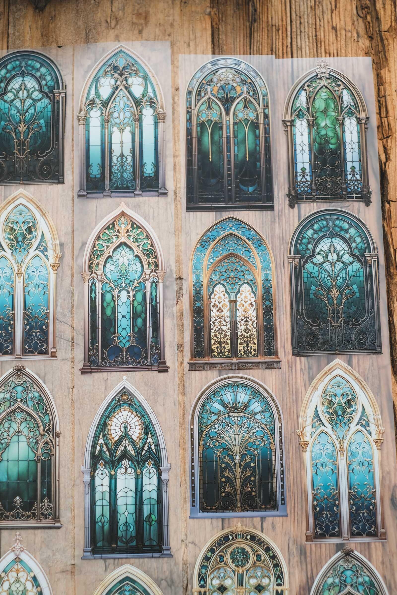 Emerald grand windows - atomized raised 3D gloss 6cm wide PET London ...