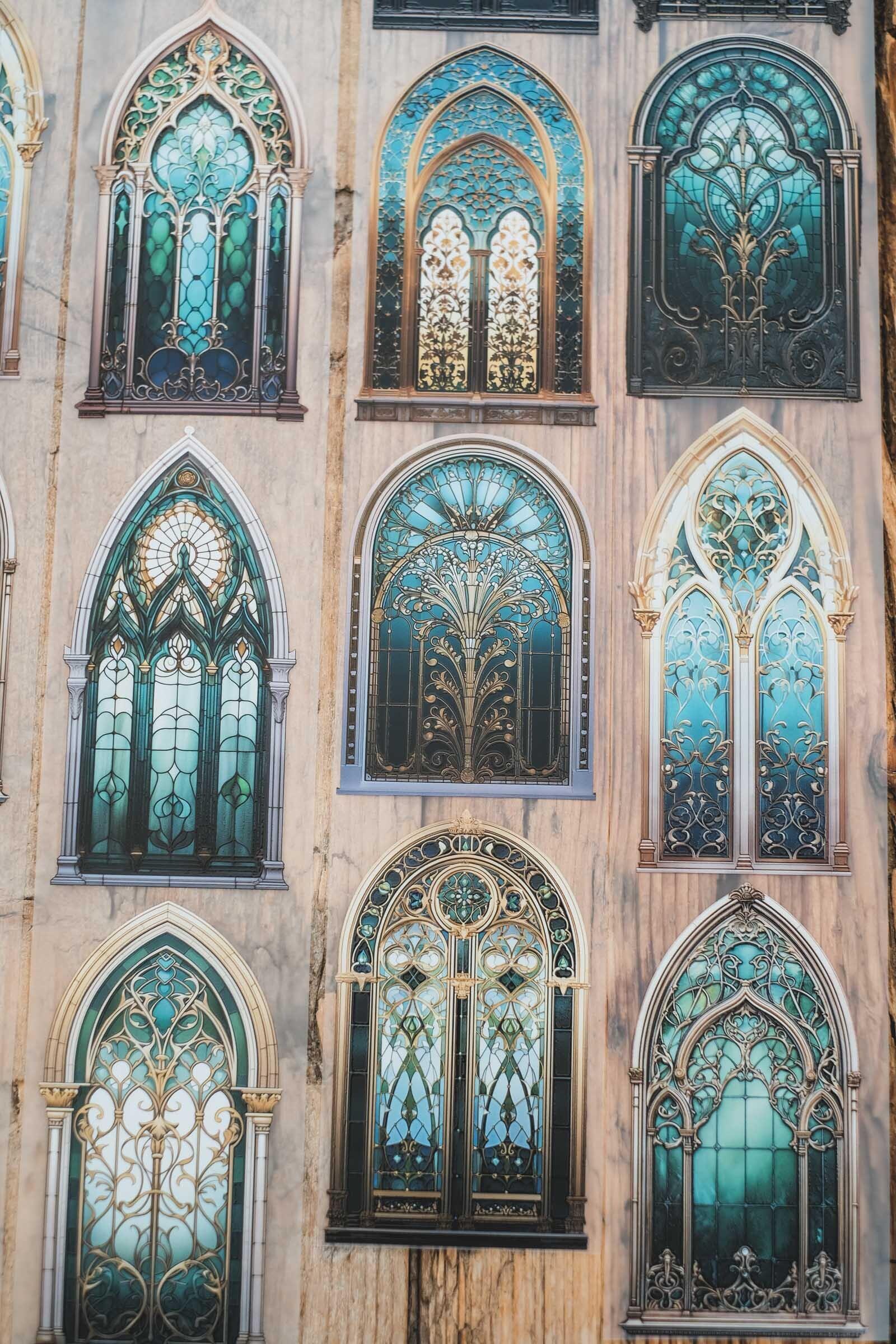 Emerald grand windows - atomized raised 3D gloss 6cm wide PET London ...