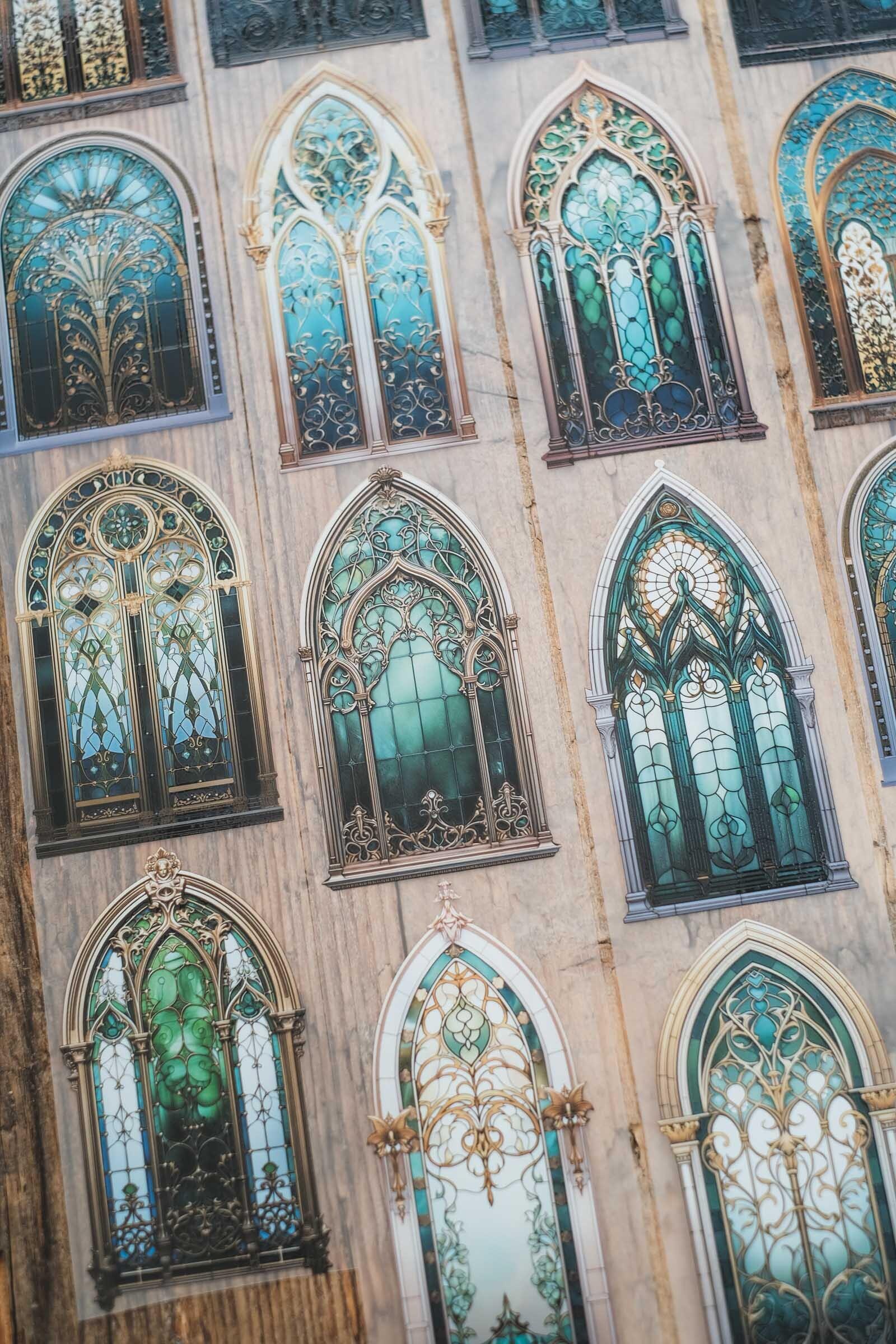 Emerald grand windows - atomized raised 3D gloss 6cm wide PET London ...
