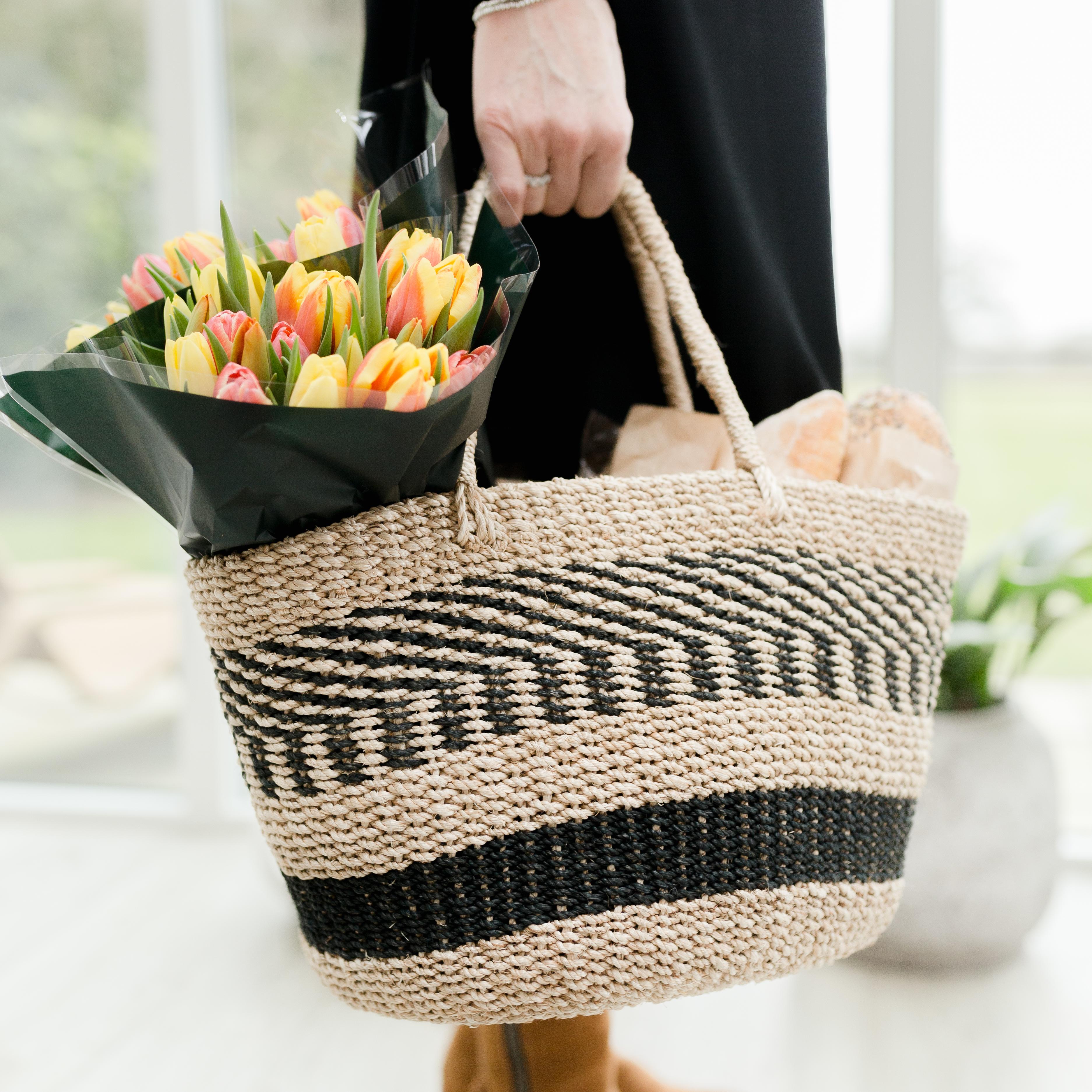 Natural Woven Shopping Baskets Woven Market Baskets