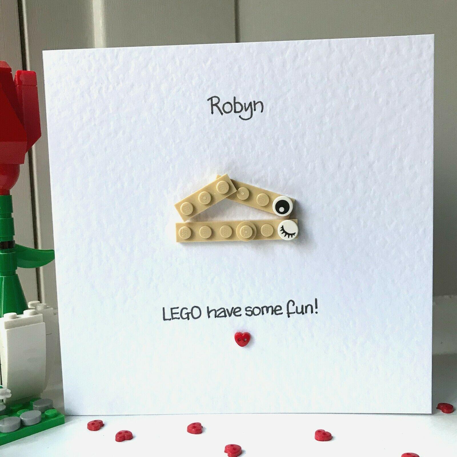 Personalised lego birthday card cheap