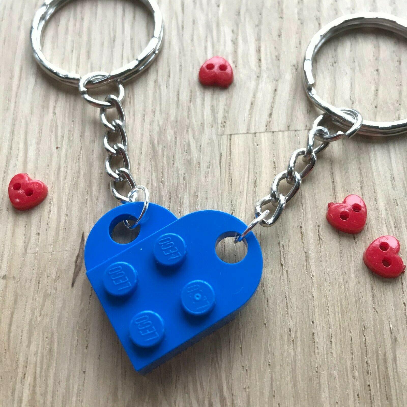 LEGO Keyring Blue Heart Keychain