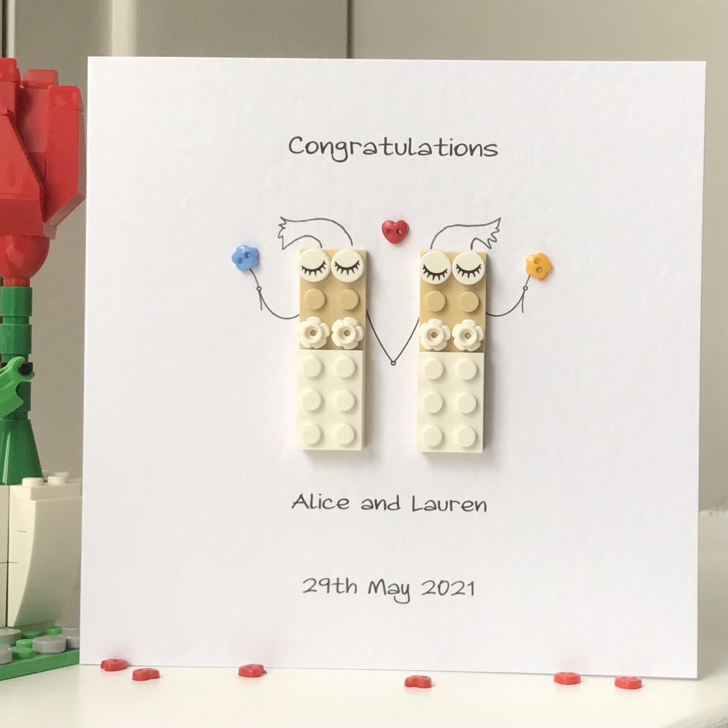 Lego wedding hot sale card