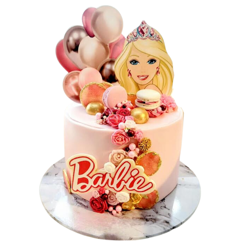 Barbie Doll Themed Cake Topper - Personalized Name + Age - Licensed –  Psychobakes