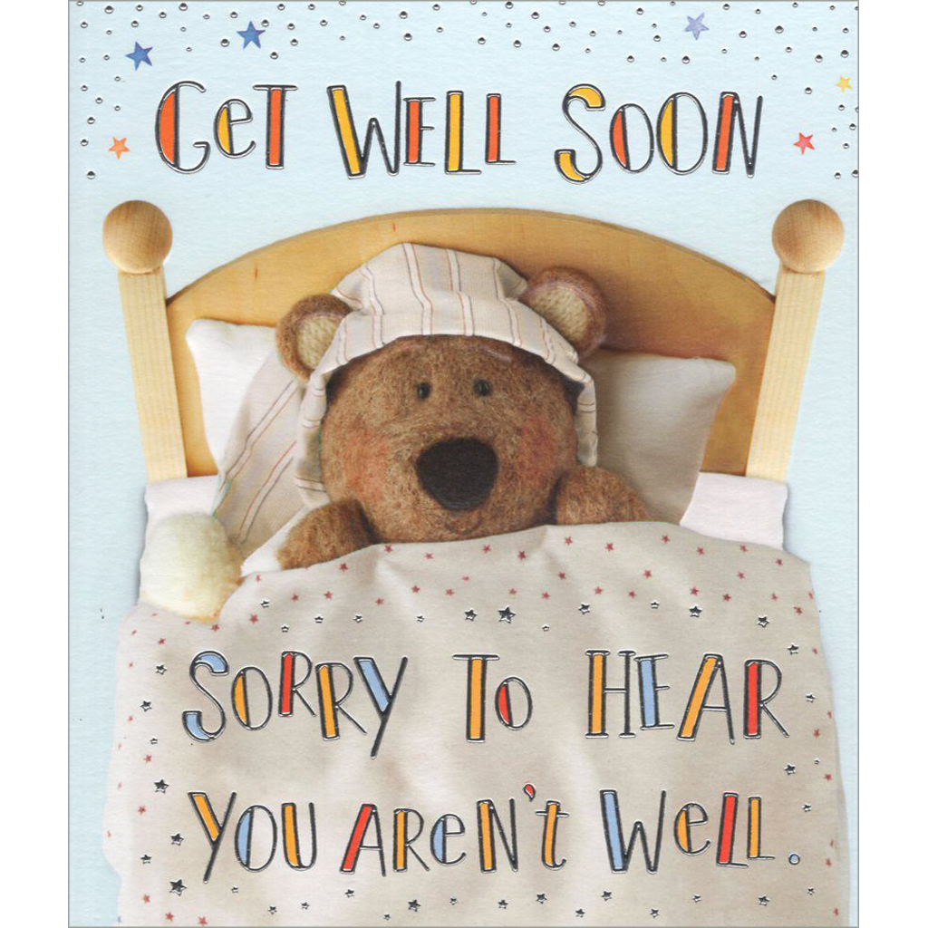 Get Well Soon Greeting Card | Barley Bear