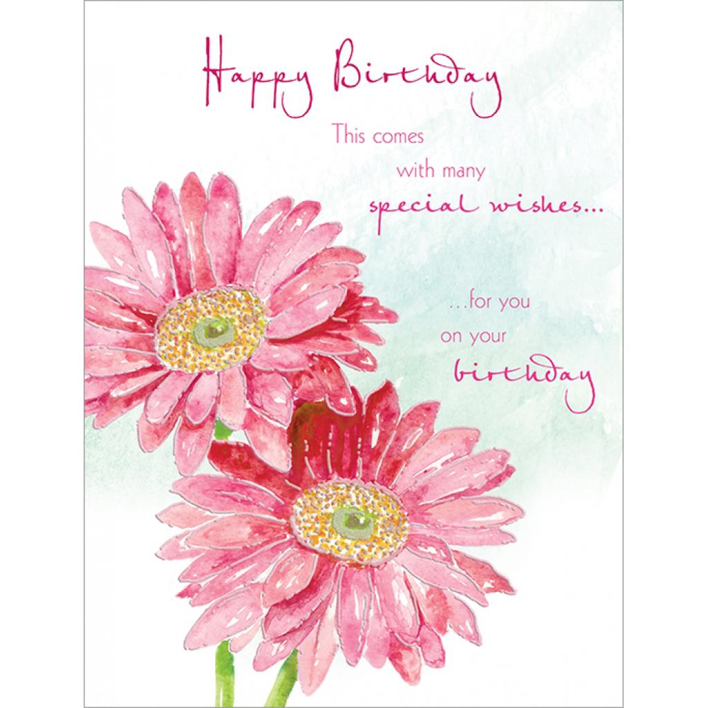 Pink Gerberas | Birthday Card