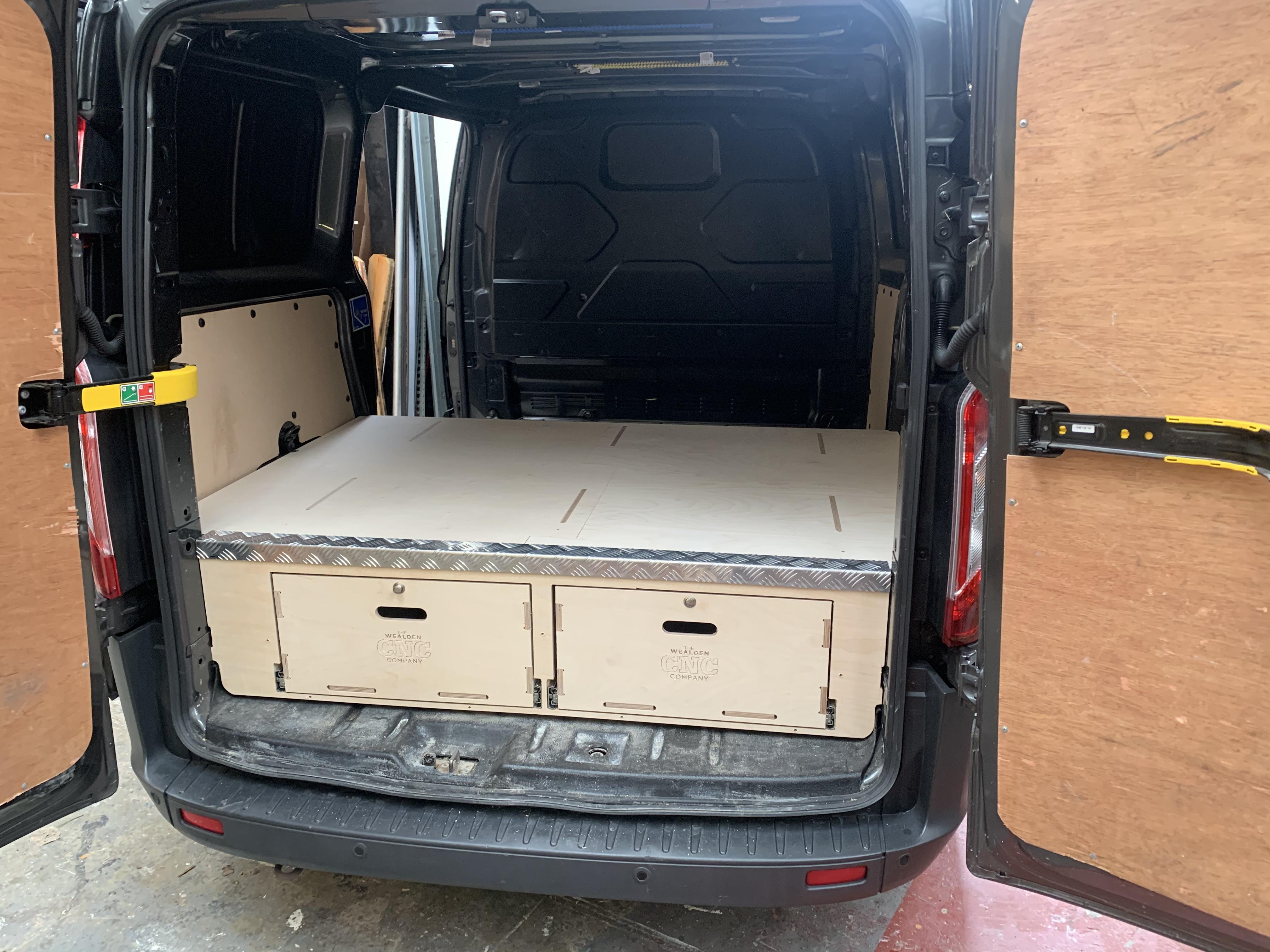 ford transit custom storage