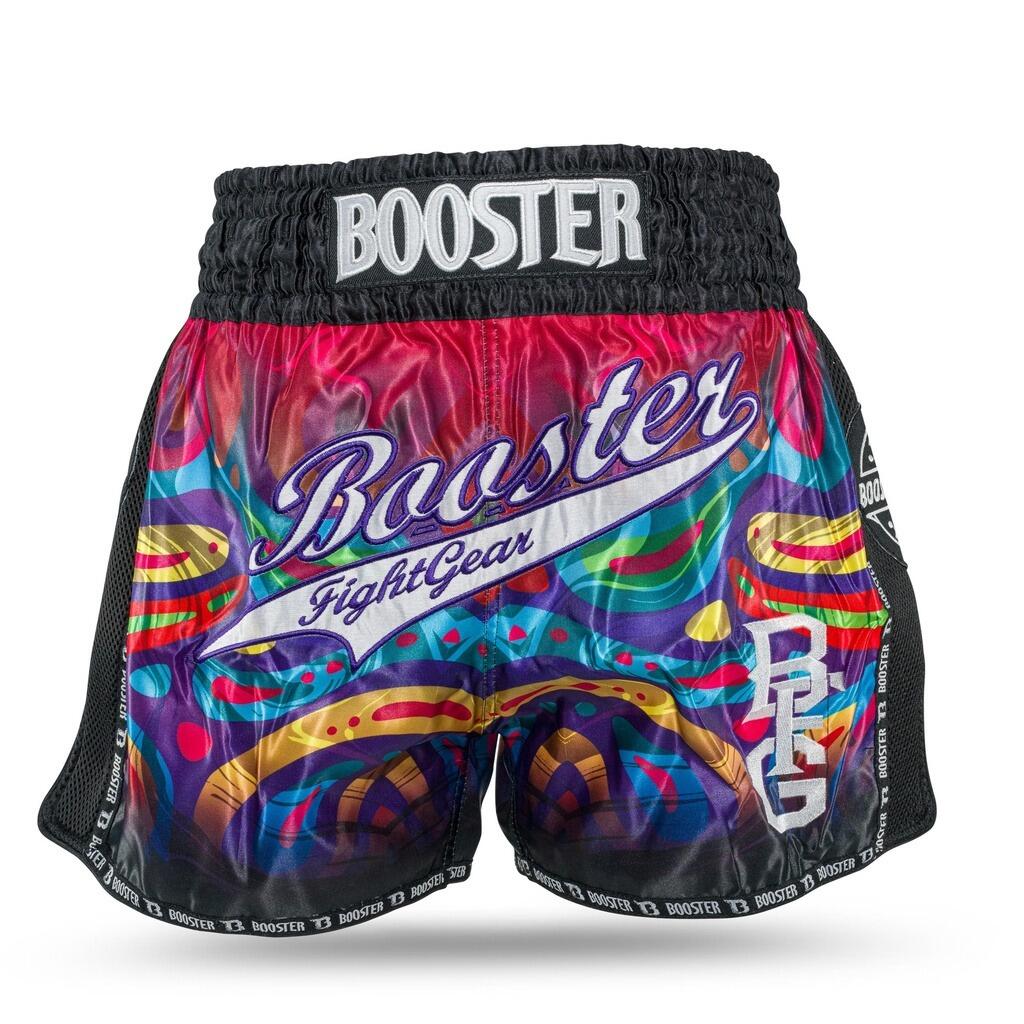 booster thai boxing BOOSTER MUAY THAI BOXING MMA PAOS CURVED FOCUS MITTS PADS Leather Black Red main image 1