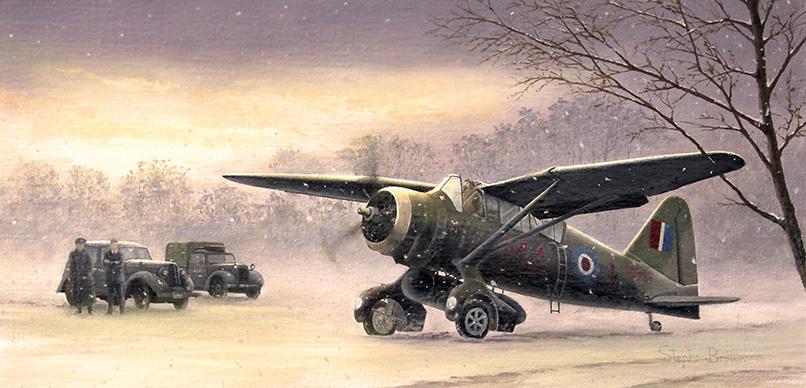 A Winter's Welcome - Westland Lysander SOE - Christmas Card M397