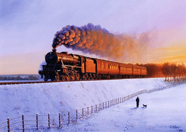 Christmas Black Five - Railways Christmas Card R042
