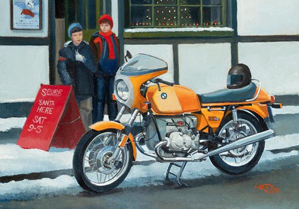 Teenage Dream - Classic Motorcycle Christmas Card AM12