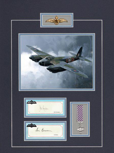 JOHN CUNNINGHAM and IVOR BROOM - RAF Bomber Pilot Signatures - RAFB06