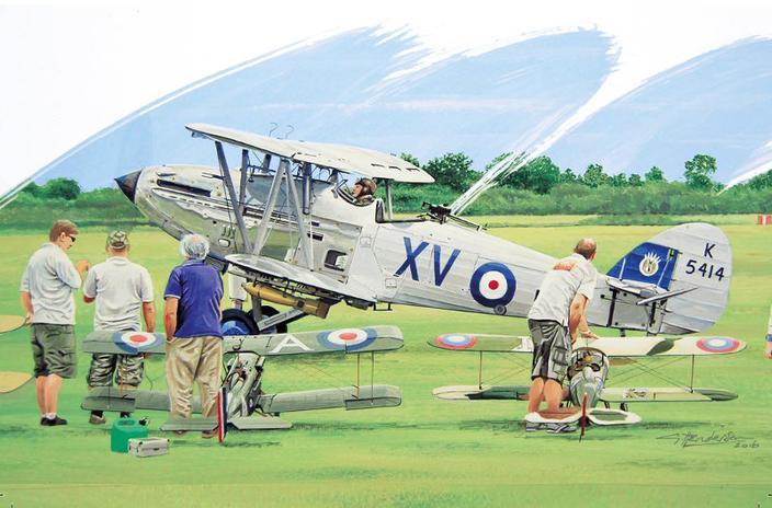Boys and their Toys by Graham Henderson - Hawker Hind Card M514