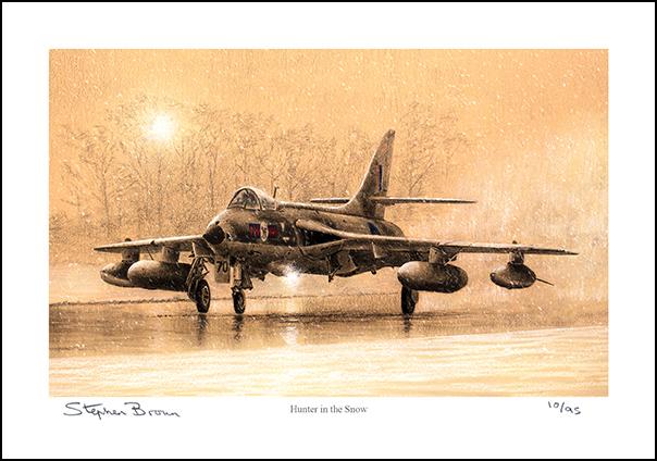 Hunter in the Snow - Limited Edition Greetings Card LE93