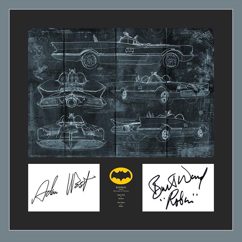 Batman - Adam West and Burt Ward Original Autograph Display