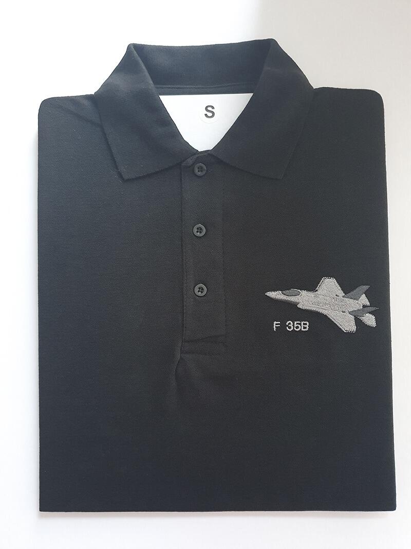 F-35B Lightning Polo Shirt - Black