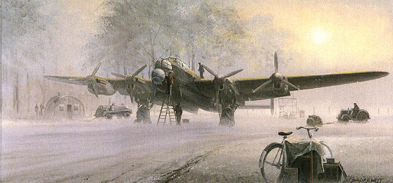 In the Mists of Time - RAF Lancaster - Christmas Card M023