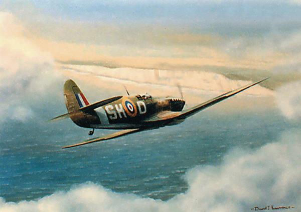 Safe Return by David Lawrence - Spitfire Greetings Card M071