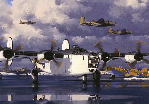 Lend-Lease B24 by Keith Woodcock - Aviation Greetings Card M168
