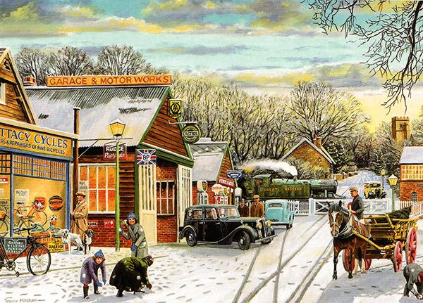 Winter Service - Classic Car Christmas Card A028