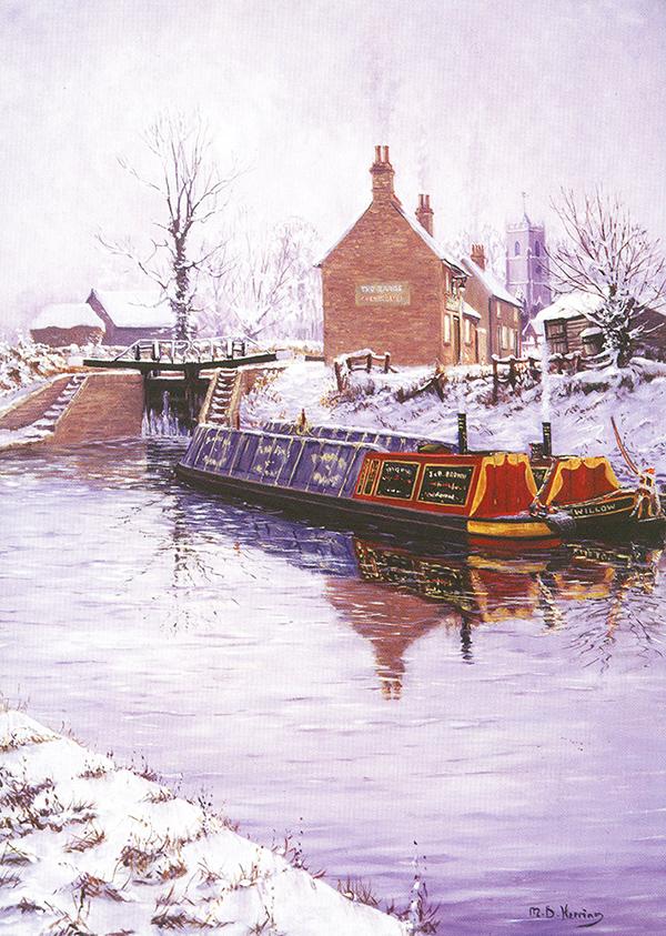 Christmas on the Canal - Nostalgic Christmas Card T008