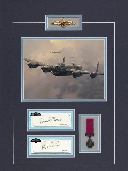 LEONARD CHESHIRE VC and RODERICK LEAROYD VC - RAF Pilot Sigs - RAFB09