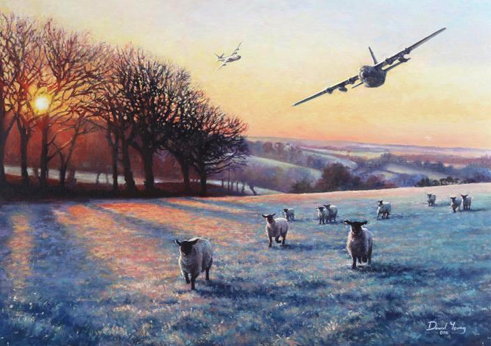 Dawn Disturbance - RAF Hercules - Christmas Card M552