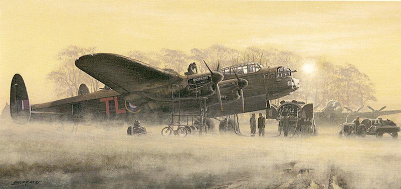 Misty Morning - RAF Lancasters - Christmas Card M494