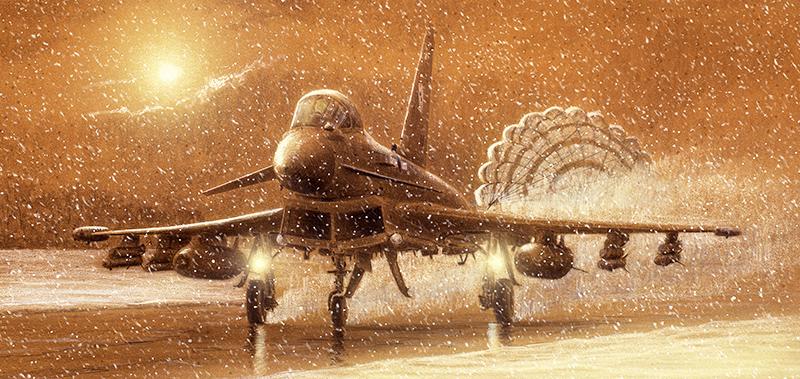 Eurofighter Typhoon in the Snow - Christmas Card M518