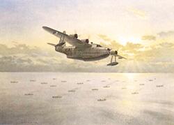 The Last Patrol by Gerald Coulson - RAF Sunderland aviation art