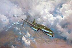 Lightnings of Number 56 Squadron by Frank Wootton - aviation art