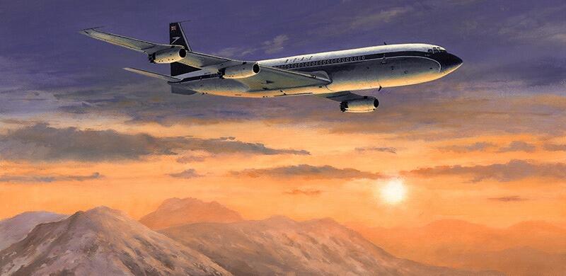 Heading Home for Christmas - BOAC 707 - aviation Christmas card