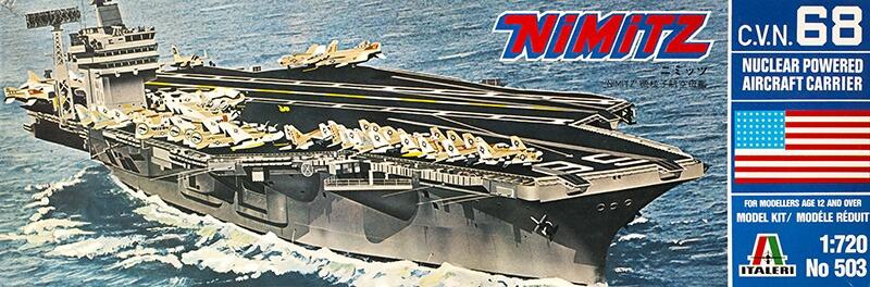 USS Nimitz CVN 68 - US Navy Aircraft Carrier - Italeri kit 1:720 ref 503
