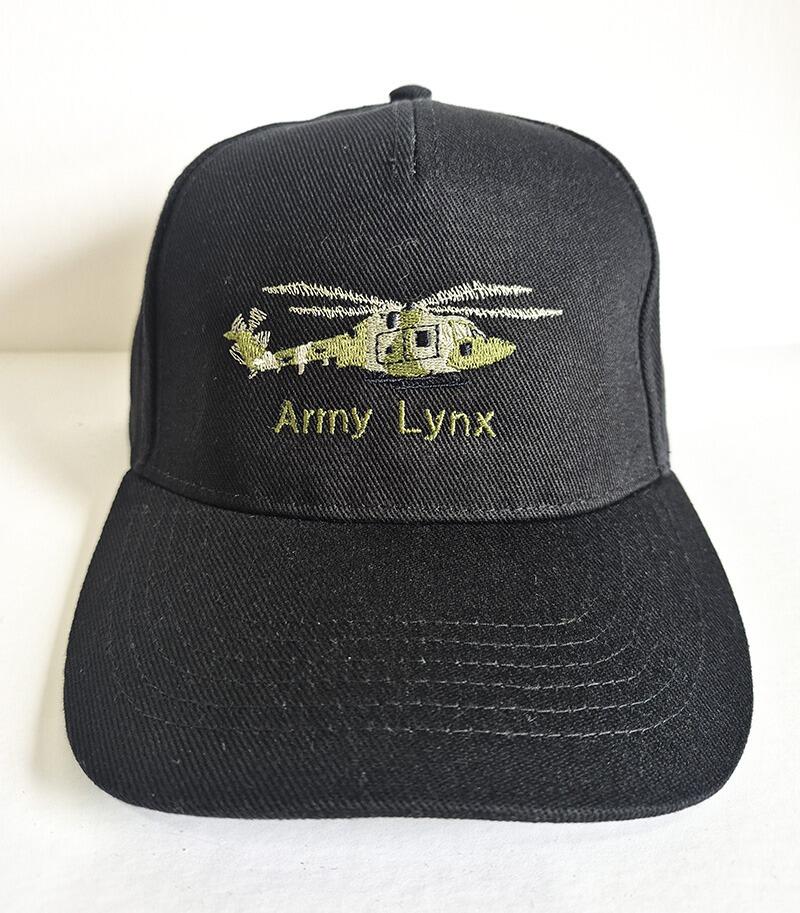 Westland Lynx British Army Helicopter Baseball Cap - Black