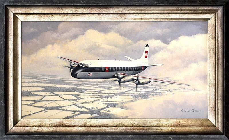 Heading Home - BEA Viscount by Stephen Brown - Original Oil Painting