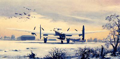 Canada Geese - RAF Lancasters - Christmas Card M290