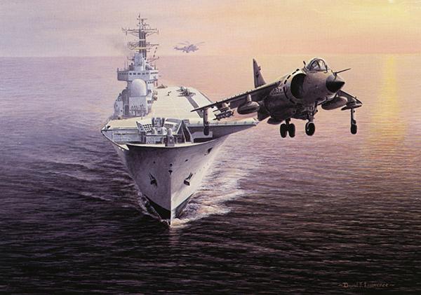 Dawn Patrol by David Lawrence - Harrier Greetings Card M026