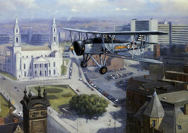 Swordfish Over Leeds by Kevin Walsh - Greetings Card M028