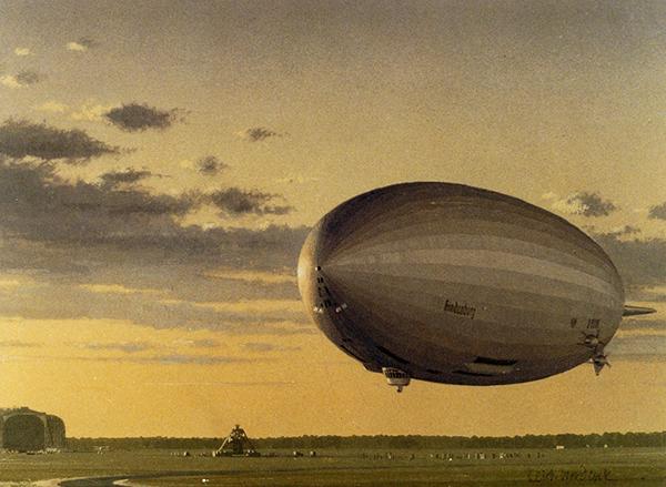 Hindenburg by Keith Woodcock - Aviation Greetings Card C034