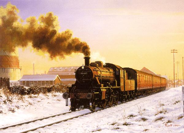 Ivatt in the Snow - Railways Christmas Card R011