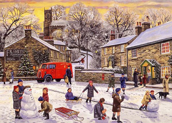 School's Out for Christmas - Nostalgic Christmas Card T017