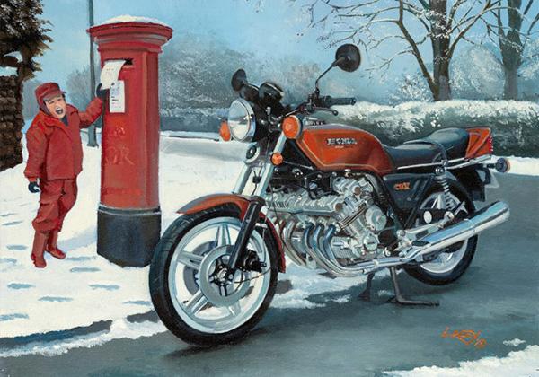 All I Want for Christmas - Classic Motorcycle Christmas Card AM10